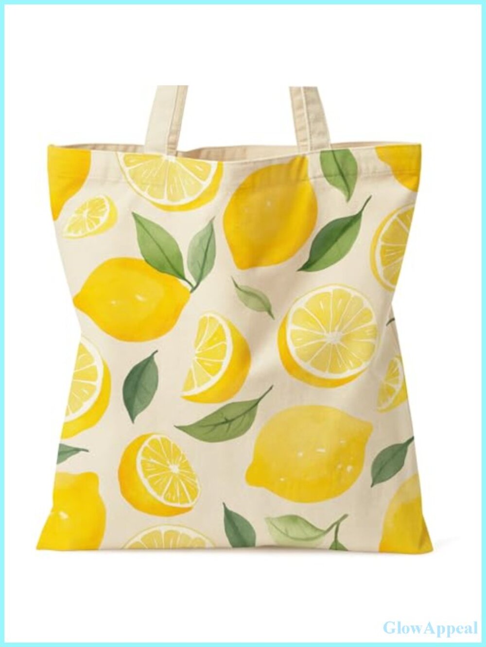 Canvas Tote Bag for Women Shopping Work Travel with Inner Pocket